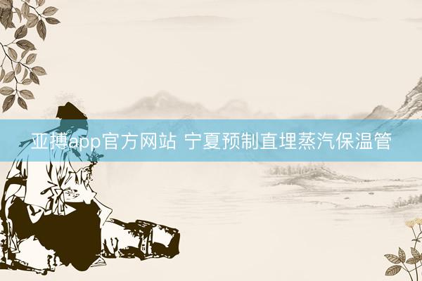 亚搏app官方网站 宁夏预制直埋蒸汽保温管